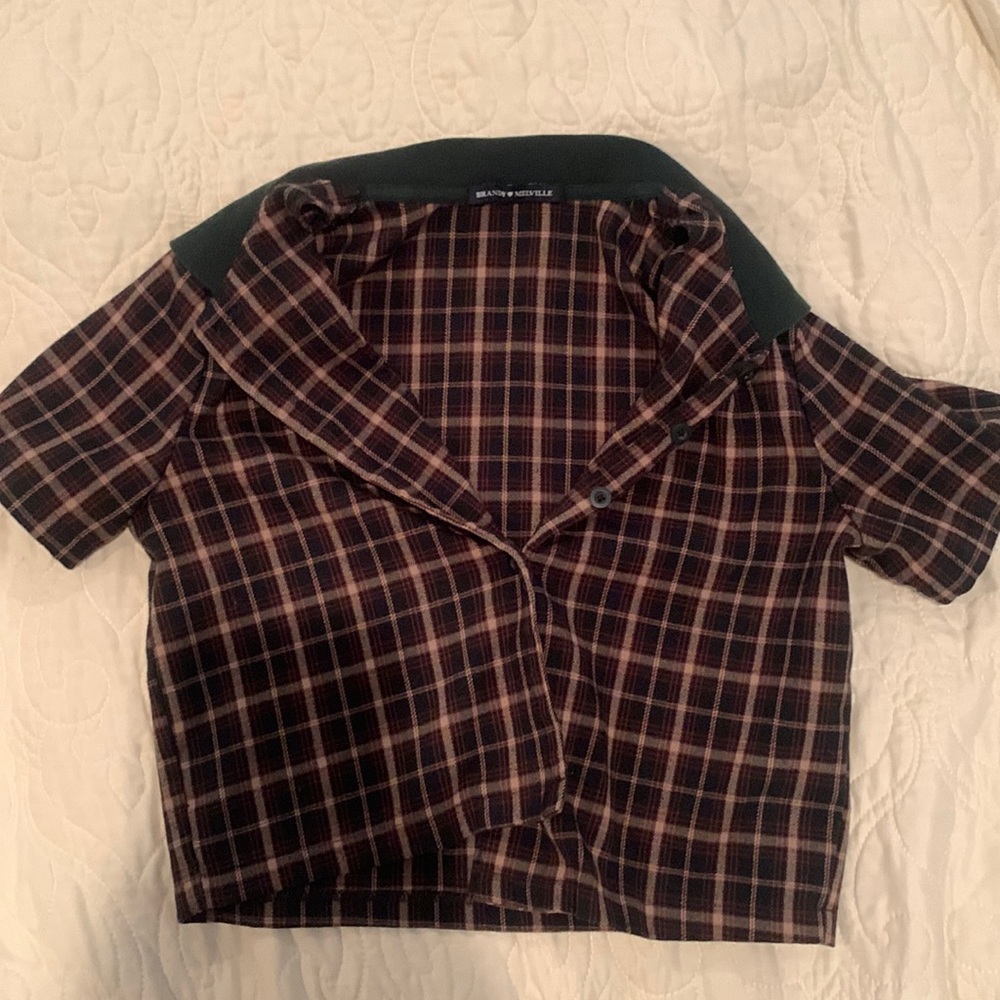 Black and Green Vivienne Brandy Meville Button Top